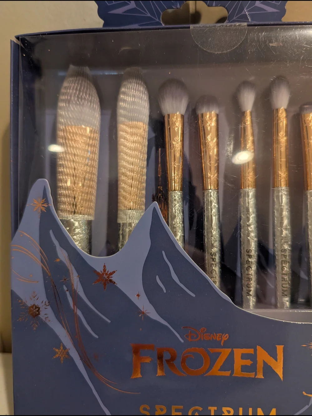 Disney Frozen 8-Piece Makeup Brush Set - Lavender & Gold